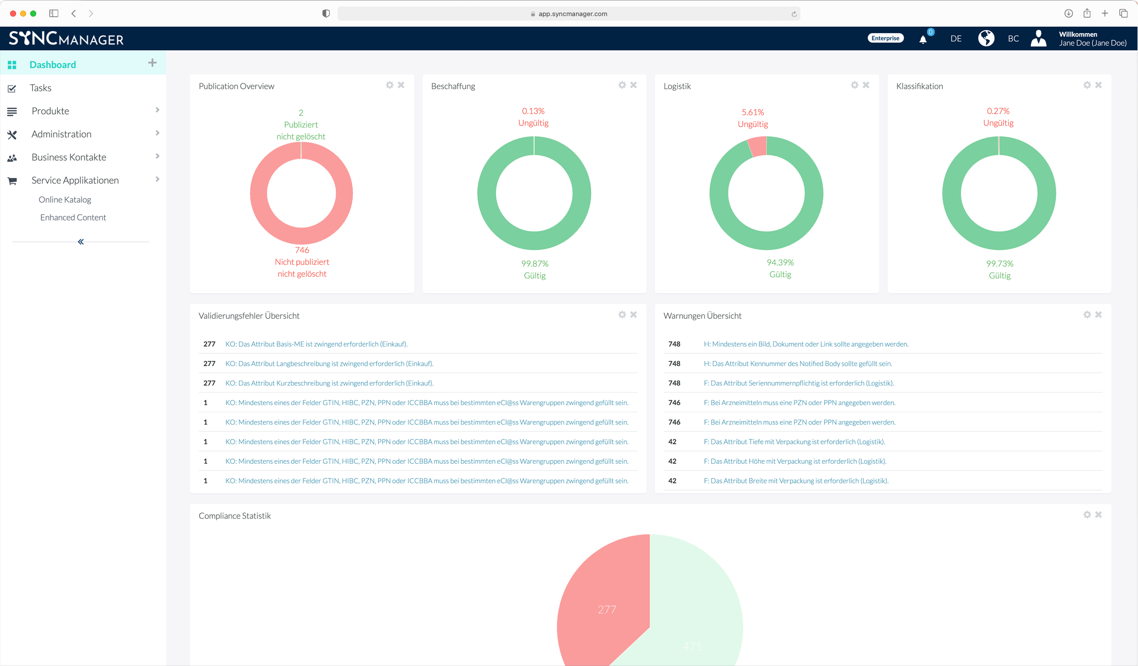 SyncManager Dashboard