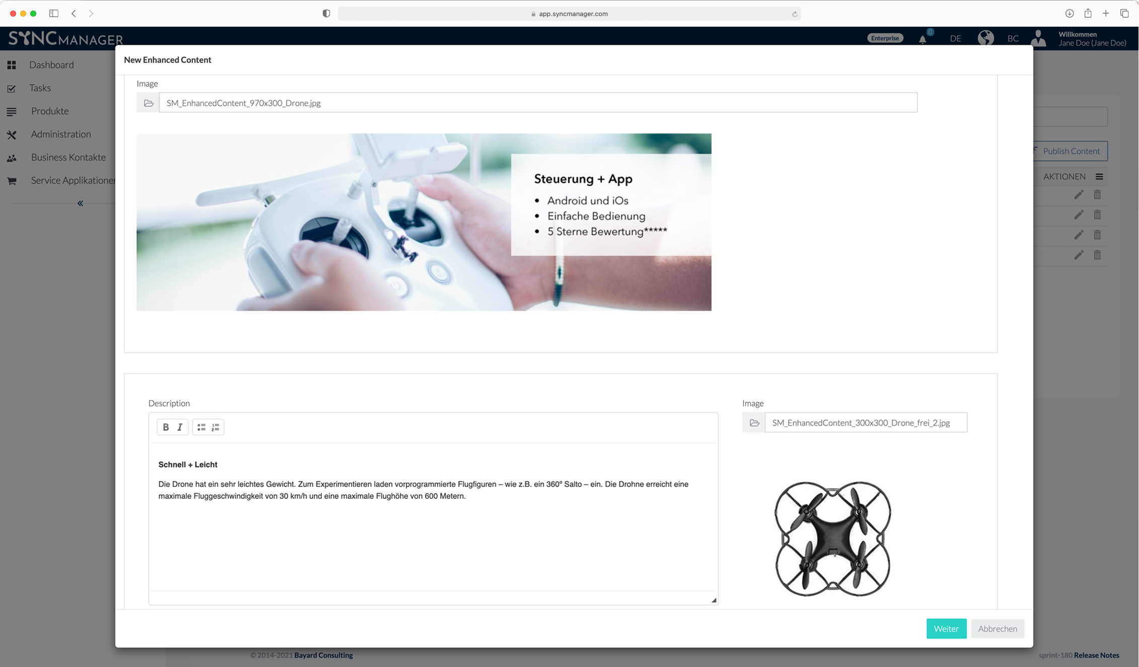 SyncManager – Produkt-Webshop-Detailseiten für Lieferanten – Enhanced Content – FMCG